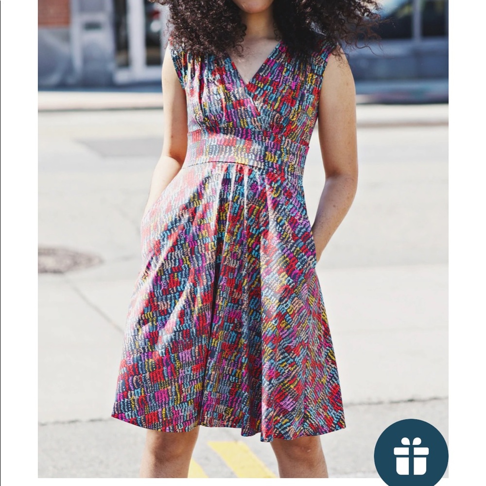 Karina Dress Size S/M Squiggles Pattern